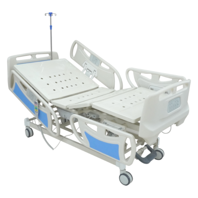 IMPORTED 5 FUNCTION ELECTRIC COT WITH ABS SIDE RAILS, BATTERY BACKUP & PANEL OPERATED